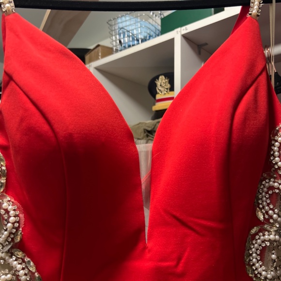 Red Fitted Formal Gown - Picture 4 of 4